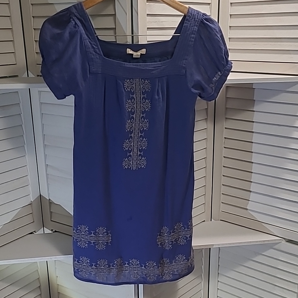 Blue Embroidered shirt